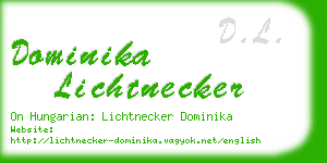 dominika lichtnecker business card